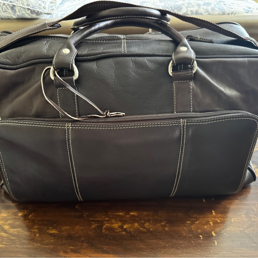 Latico Men's Dark Brown 100% Full grain Leather Bag in perfect condition